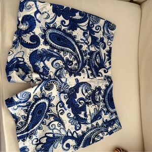 INC size 10 Blue Paisley Women's Shorts